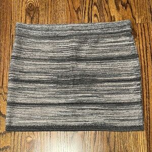 LOFT Gray Striped Pencil Skirt